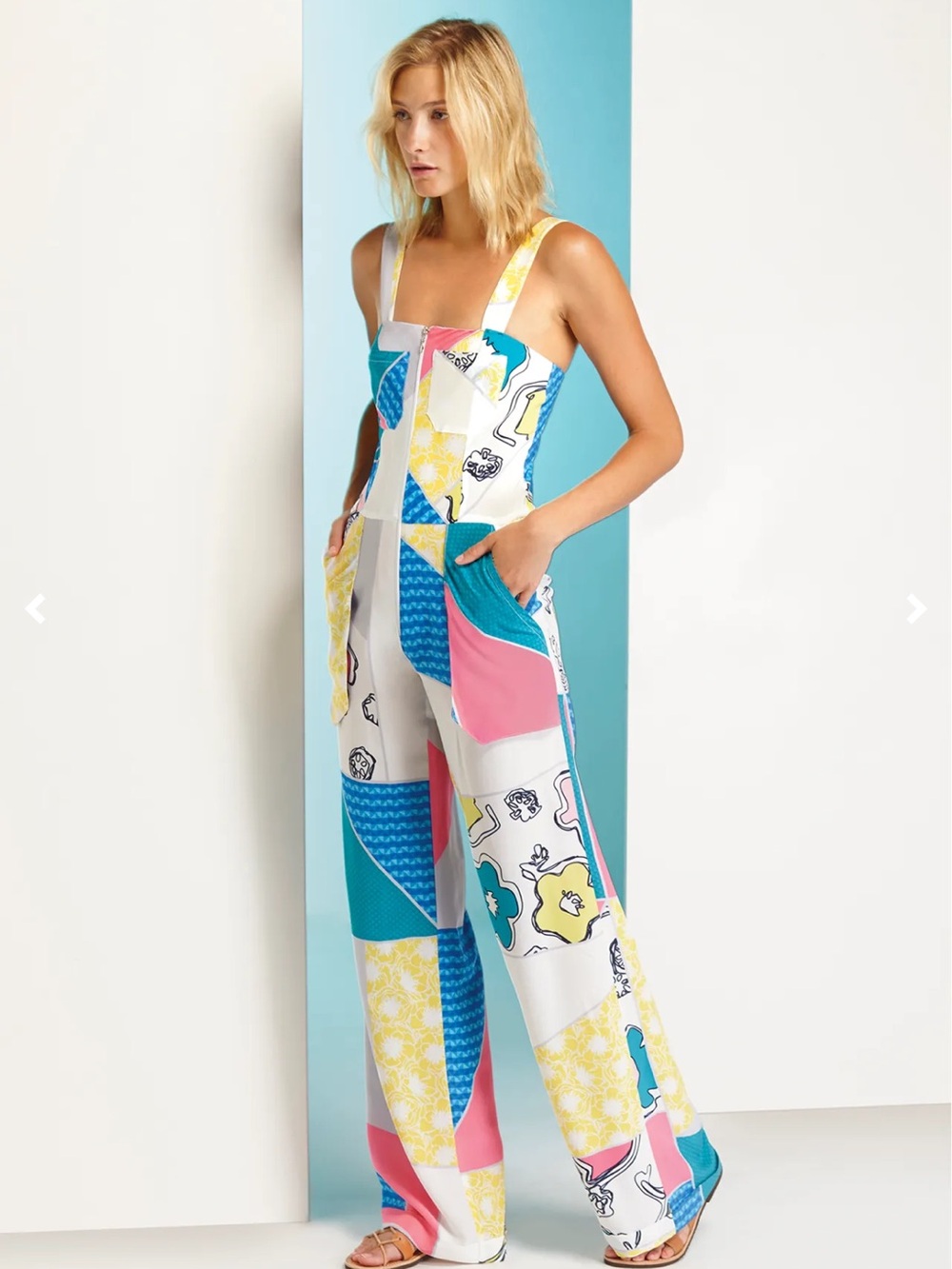 NWT Christina Economou Silk Patchwork Anthropolgie Floral Jumpsuit - Rare!